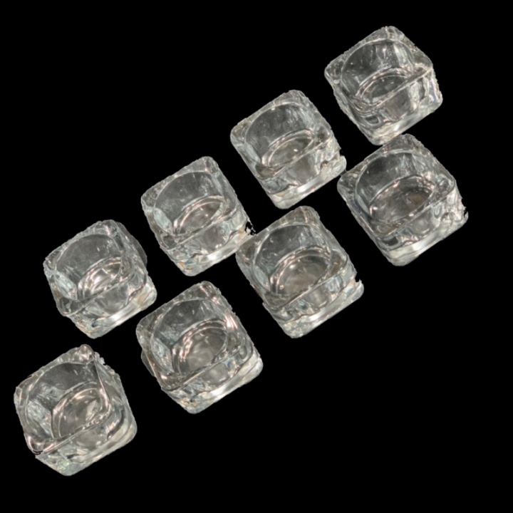 Satvik Tealight Candle Holder, Clear Glass Holder for Home Decor