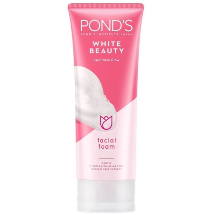 Pond's White Beauty Facial Foam, Spot-Less Glow, Micro-Exfoliating