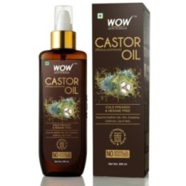 Wow Skin Science Castor Oil - Cold Pressed & Hexane Free, Supports