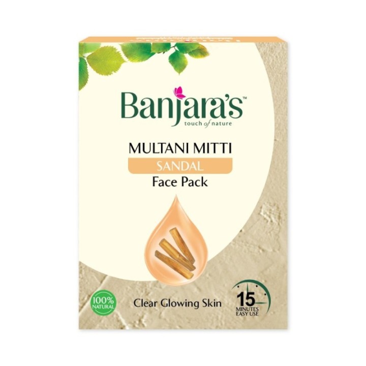 Banjara's Multani Mitti + Sandal Face Pack Powder (100g)