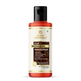 Khadi Organique Natural Sandalwood Massage Oil - Nourishes Deeply