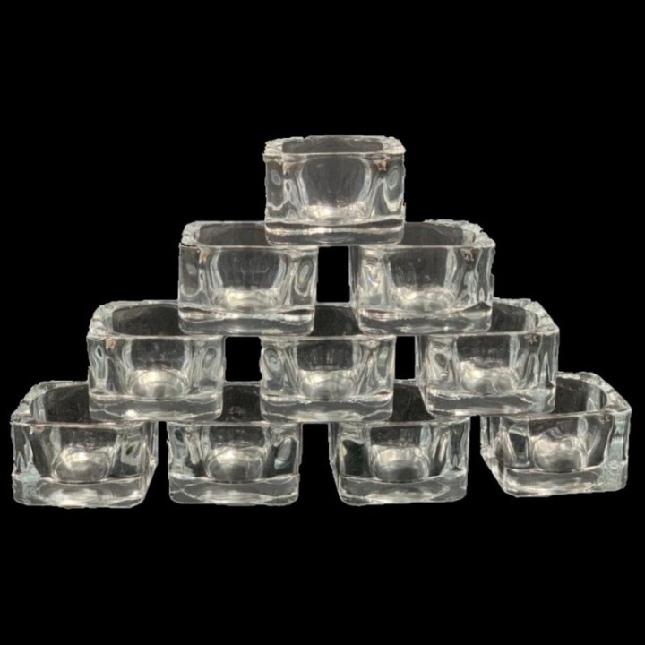 Satvik Tealight Candle Holder, Clear Glass Holder for Home Decor