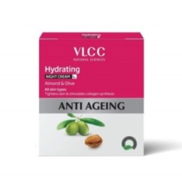 Vlcc Hydrating Night Cream - with Almond & Olive, Tightens Skin
