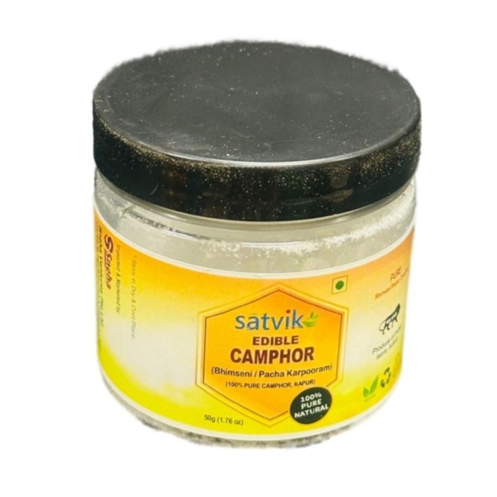 Satvik Edible Camphor, /50/ - 100% Pure Edible Camphor, Kapur