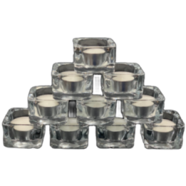 Satvik Tealight Candle Holder, Clear Glass Holder for Home Decor
