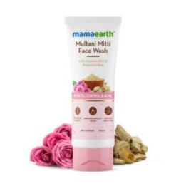 Mamaearth Multani Mitti Face Wash With Multani Mitti & Bulgarian Rose (100ml)