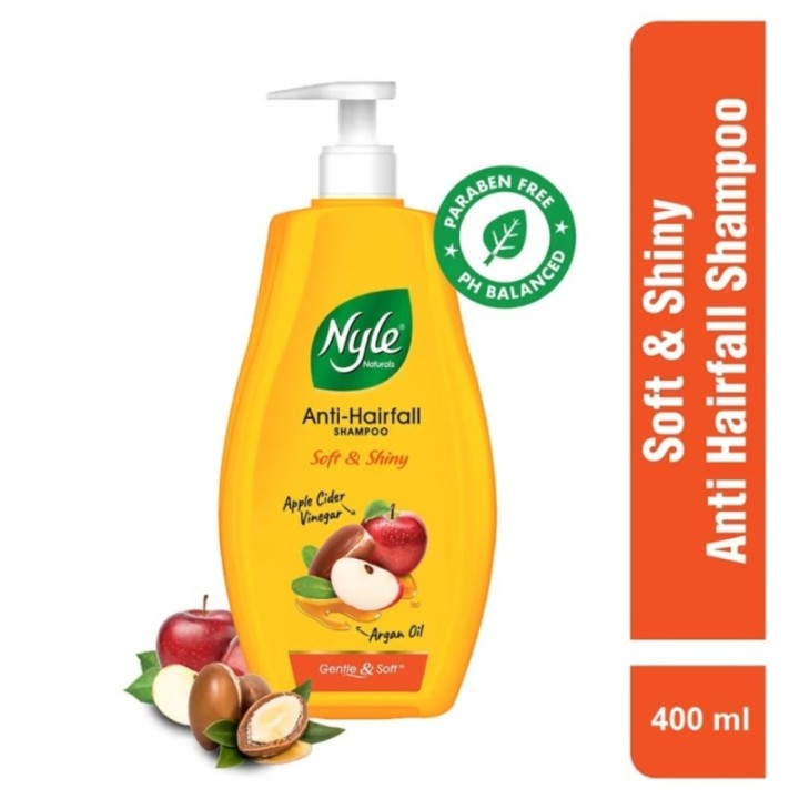 Nyle Naturals Soft & Shiny Anti Hairfall Shampoo with Apple Cider