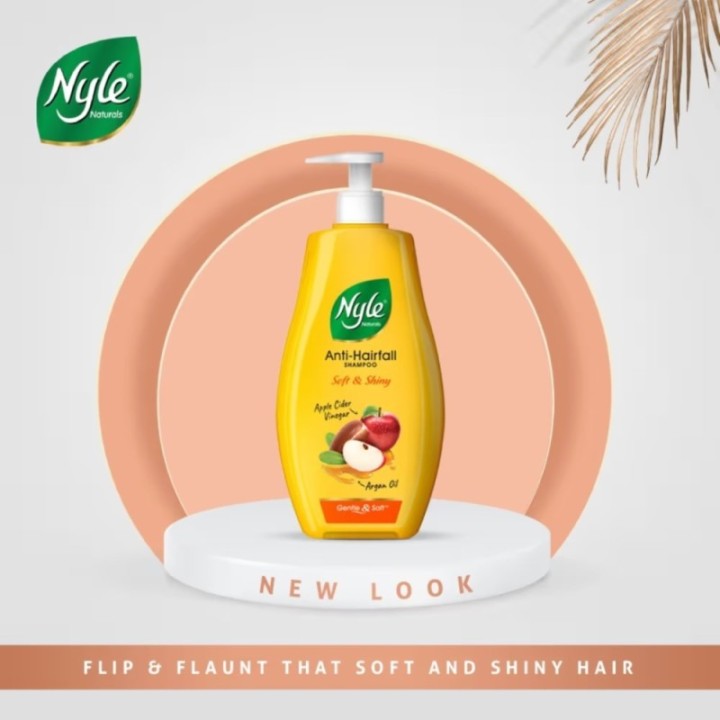 Nyle Naturals Soft & Shiny Anti Hairfall Shampoo with Apple Cider