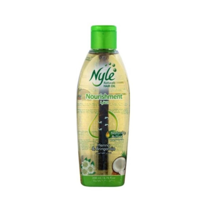 Nyle Naturals Nourishment Hair Oil, with Henna & Bringaraja 200ml