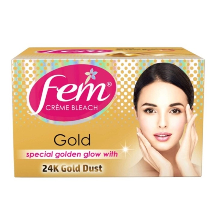 Fem Gold Creme Bleach, Special Golden Glow with 24K Gold Dust