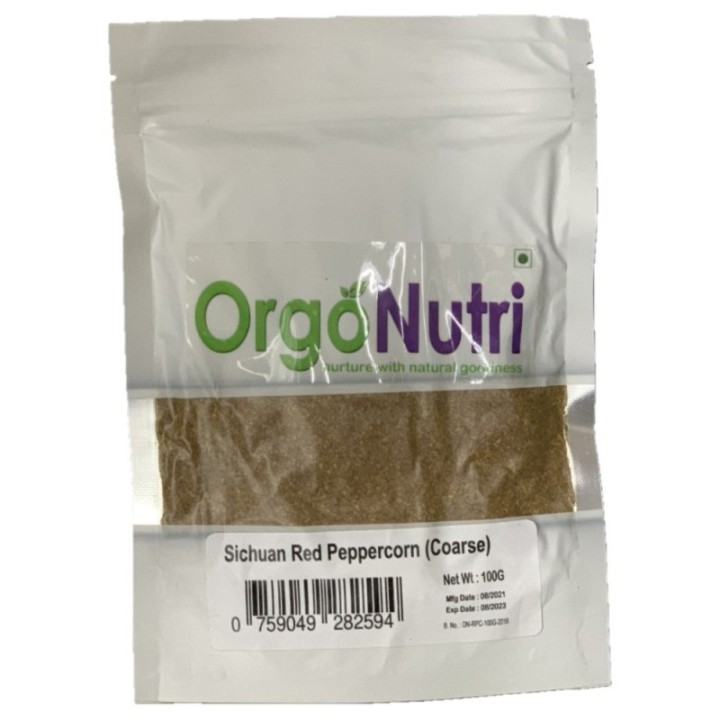 Orgonutri Medium Grind Coarse Sichuan Red Peppercorn, Chinese Pepper