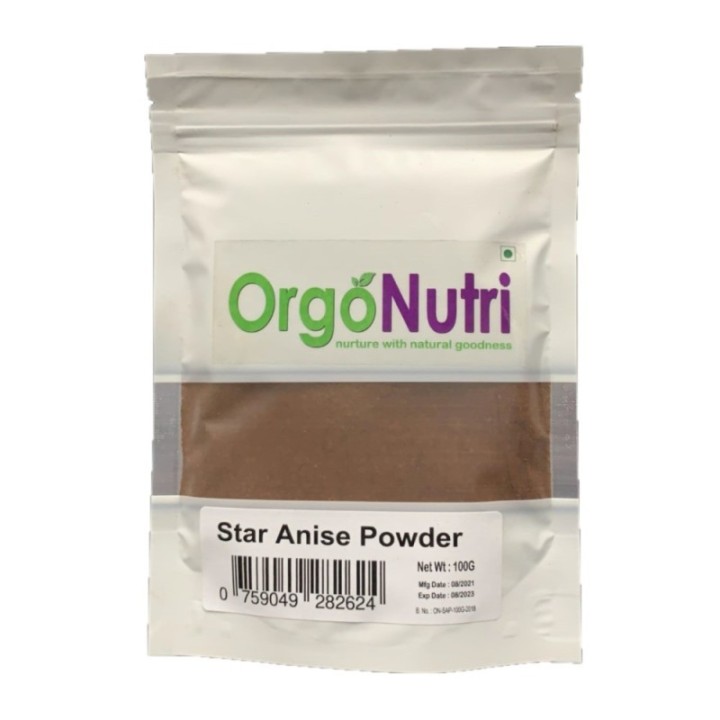 Orgonutri Premium Quality Star Anise Powder, Chakra Phool Powder
