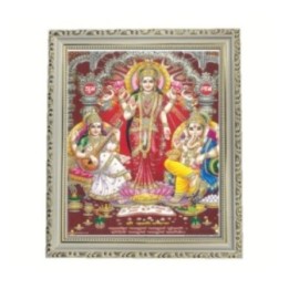 Satvik (New) Goddess Maha Lakshmi, Ma Saraswati and Lord Ganesha