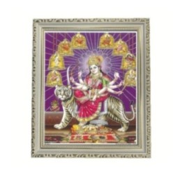 Satvik Goddess Durga Ma Sherawali, Ma Ambe Designer Wooden Photo