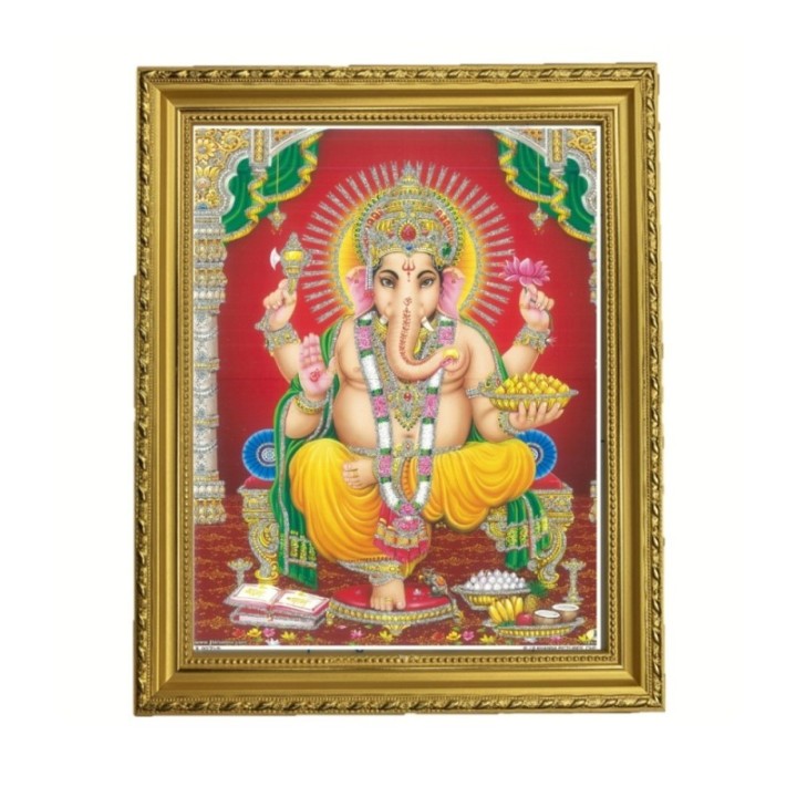 Satvik Lord Ganesha Designer Wooden Photo Frame