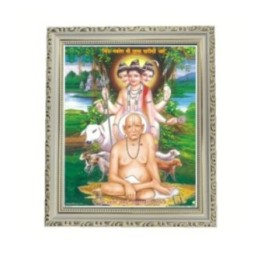 Satvik Shri Swamy Samarth Maharaj Designer Wooden Photo Frame