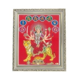 Satvik Goddess Durga Ma Sherawali, Ma Ambe Designer Wooden White