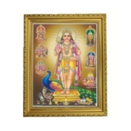 Satvik Lord Bala Murugan, Swamy Kartikeya Designer Wooden Photo Frame