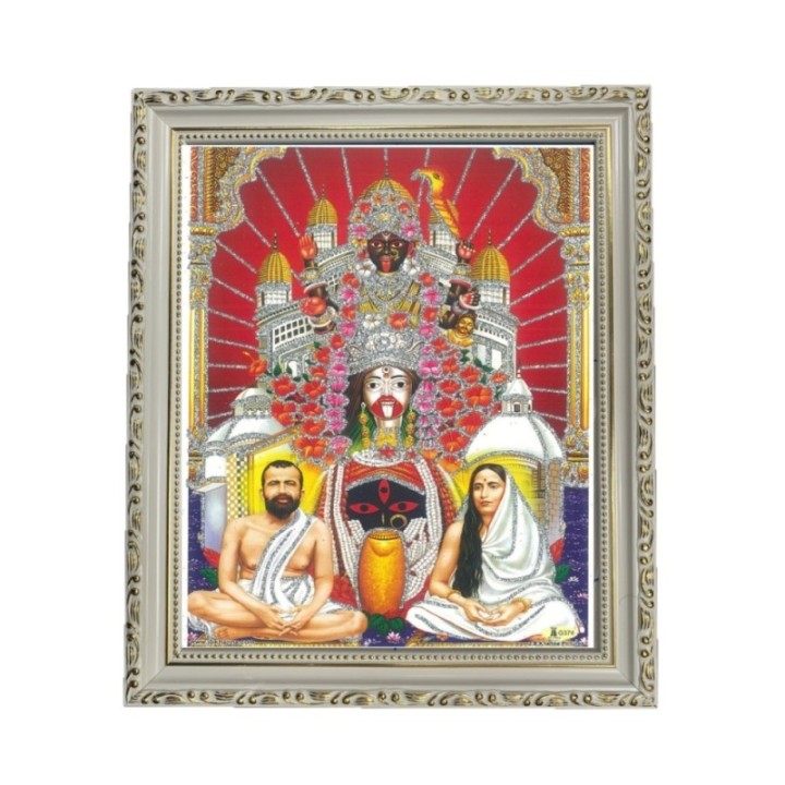 Satvik Goddess Kali Ma with Ramkrishna & Sarada Devi Designer Wooden