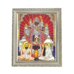 Satvik Goddess Kali Ma with Ramkrishna & Sarada Devi Designer Wooden