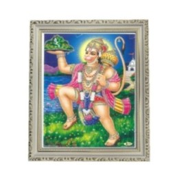 Satvik (New) Lord Hanumanji Flying with Dronagiri Mountain with Blue