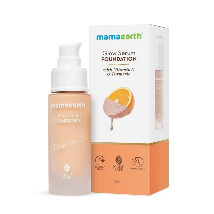 Mamaearth Glow Serum Medium Foundation - Ivory Glow (30ml)