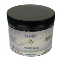 Satvik White Sage Incense Cones for Puja and Prayer 100g