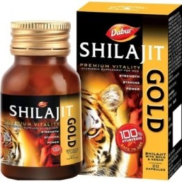20 Capsules - Dabur Shilajit Gold Premium Vitality Ayurvedic