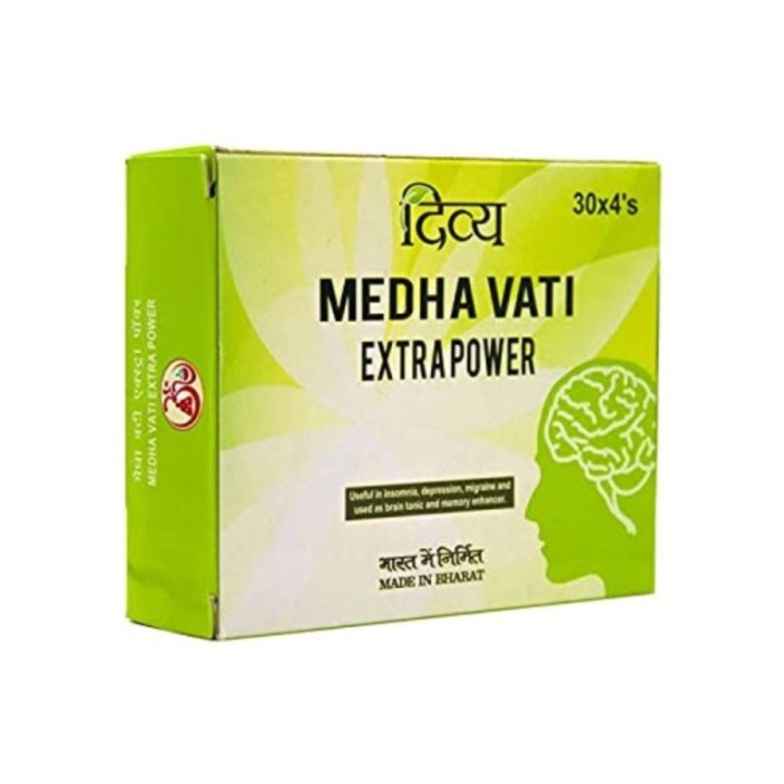 Patanjali Divya Medha Vati Extra Power, (30*4'S, Pack of 120), Useful