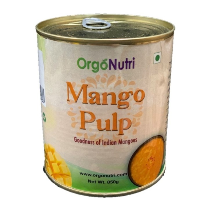 Orgonutri Mango Pulp - Goodness of Indian Mangoes 850g