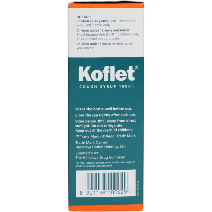 Himalaya Koflet-Sf Linctus, (Sugar Free), Useful in Allergic Cough