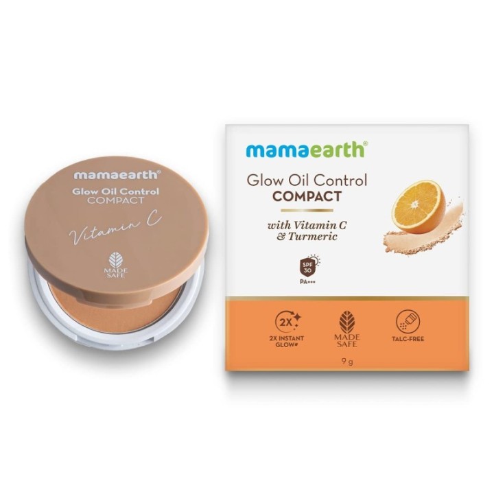 Mamaearth Glow Oil Control Compact Almond 9g