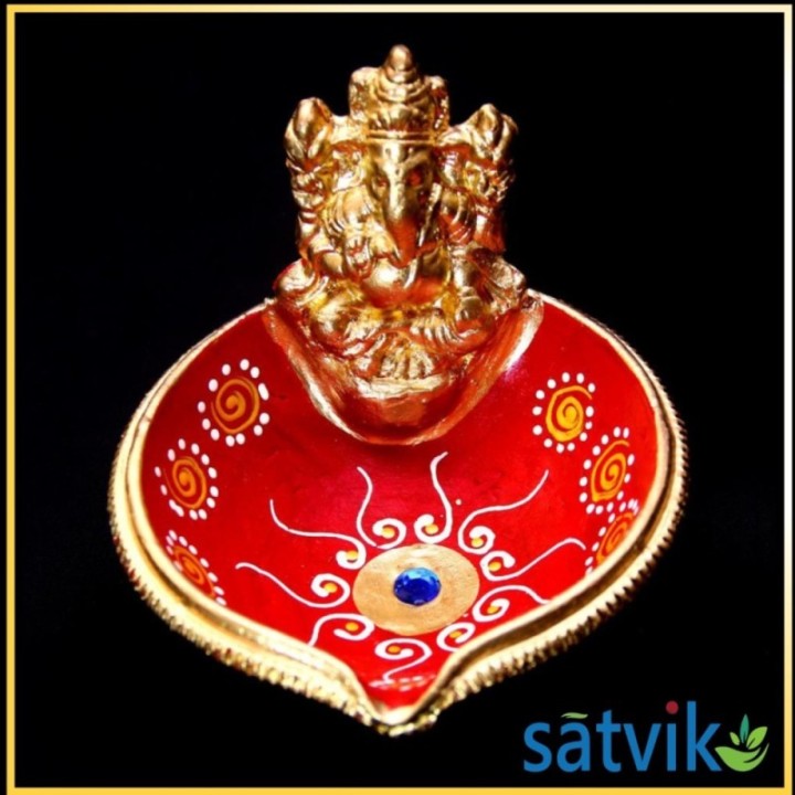 Satvik Colorful Clay Diya, Set of Ganpati Bowl (C39) & Lakshmi Bowl
