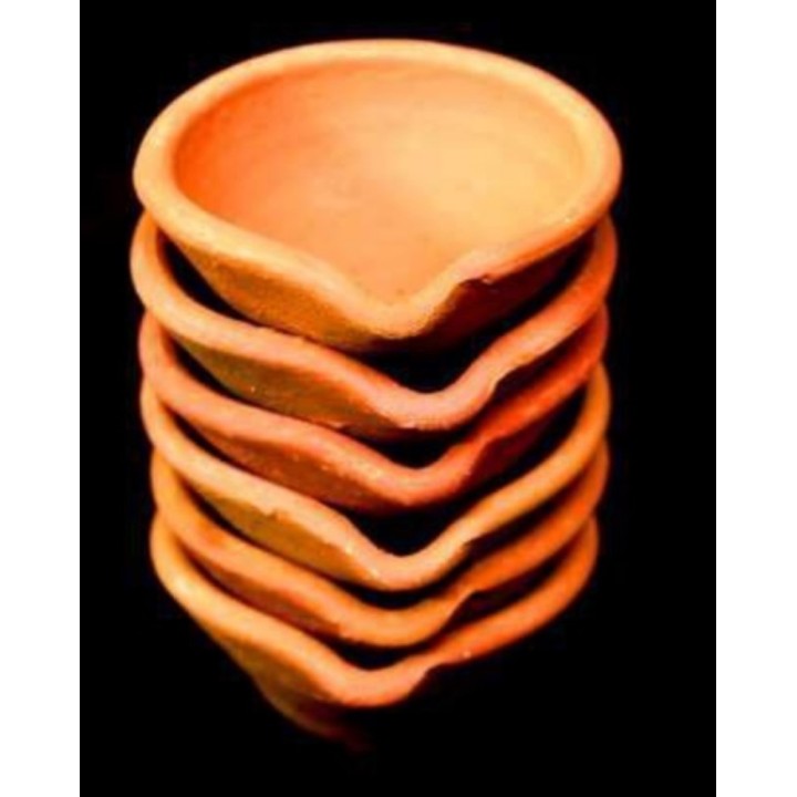 Satvik Colorful Clay Diya, Set of Ganpati Bowl (C39) & Lakshmi Bowl