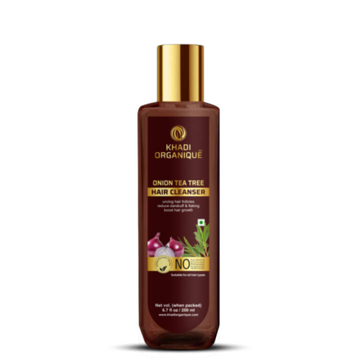 Khadi Organique Onion Tea Tree Hair Cleanser - Unclogs Hair