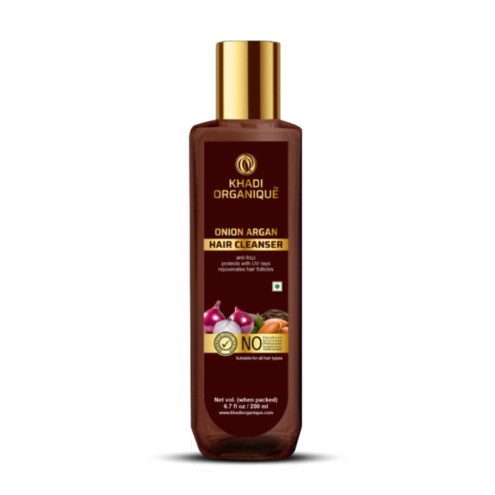 Khadi Organique Onion Argan Hair Cleanser - Anti-Frizz, Protects