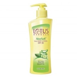 Lotus Herbals Aloesoft Daily Body Lotion SPF 20 - Non Greasy, Cooling