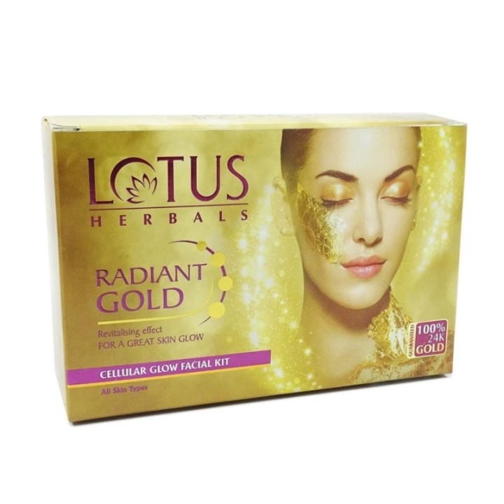 Lotus Herbals Radiant Gold Cellular Glow Facial Kit - Revitalising