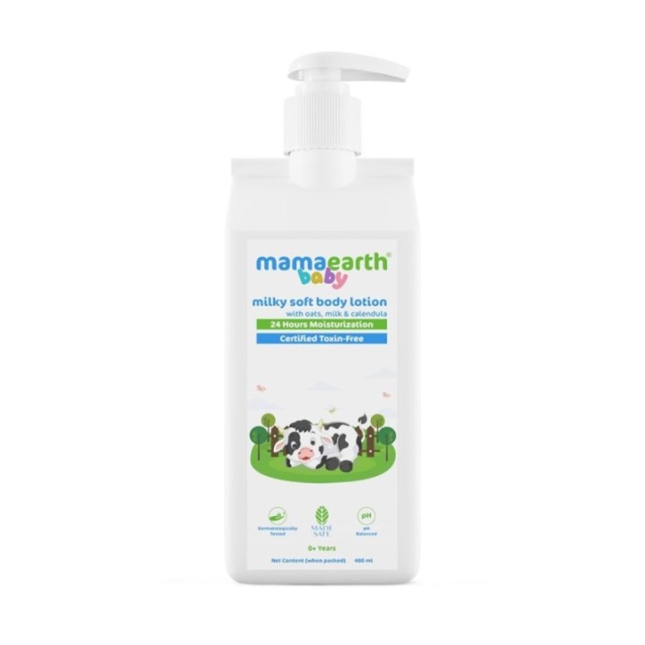 Mamaearth Milky Soft Body Lotion for Babies - with Oats, Milk