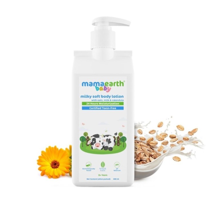 Mamaearth Milky Soft Body Lotion for Babies - with Oats, Milk