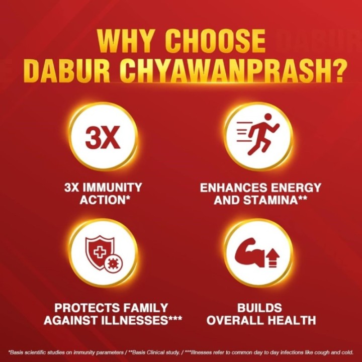 Dabur Chyawanprash 3X Immunity, / - Helps to Build Strength & Stamina