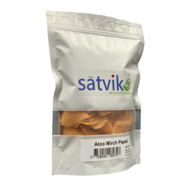 Satvik Aloo Mirch Papad - Ready to Fry 100g