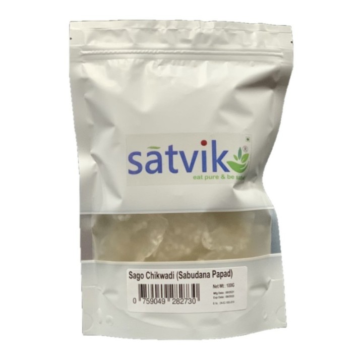 Satvik Sago Chikwadi (Sabudana Papad) - Ready to Fry 100g