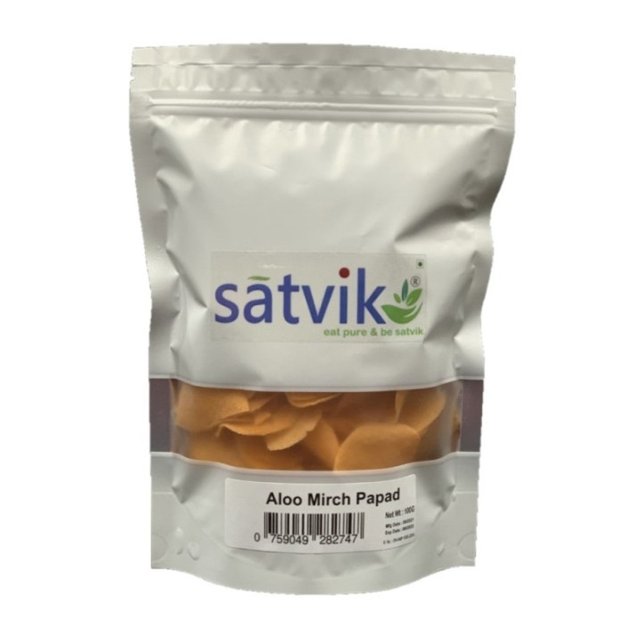 Satvik Aloo Mirch Papad - Ready to Fry 100g