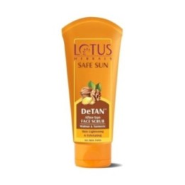 Lotus Herbals Safe Sun Detan After-Sun Face Scrub With Walnut & Turmeric (100g)