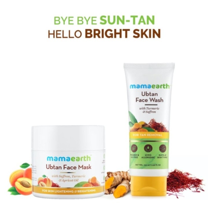 Mamaearth Skin Lightening & Brightening Combo: Ubtan Face Mask