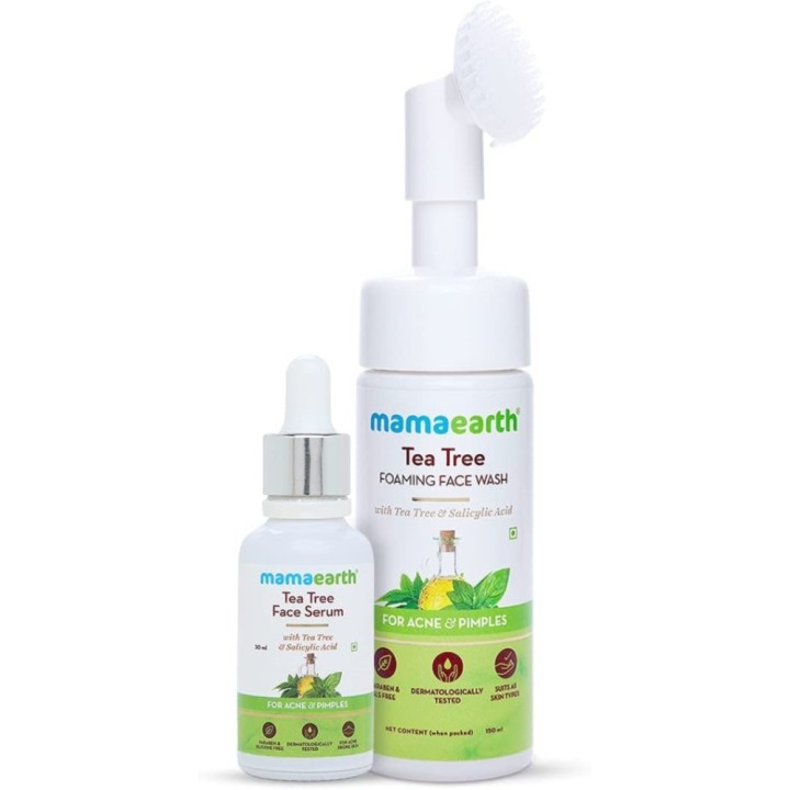 Mamaearth Combo of Tea Tree Foaming Face Wash & Tea Tree Face Serum