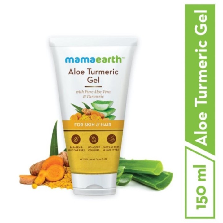 Mamaearth Revitalizing Turmeric Kit: Aloe Turmeric Gel, Ubtan Face