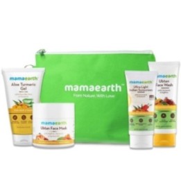 Mamaearth Revitalizing Turmeric Kit: Aloe Turmeric Gel, Ubtan Face