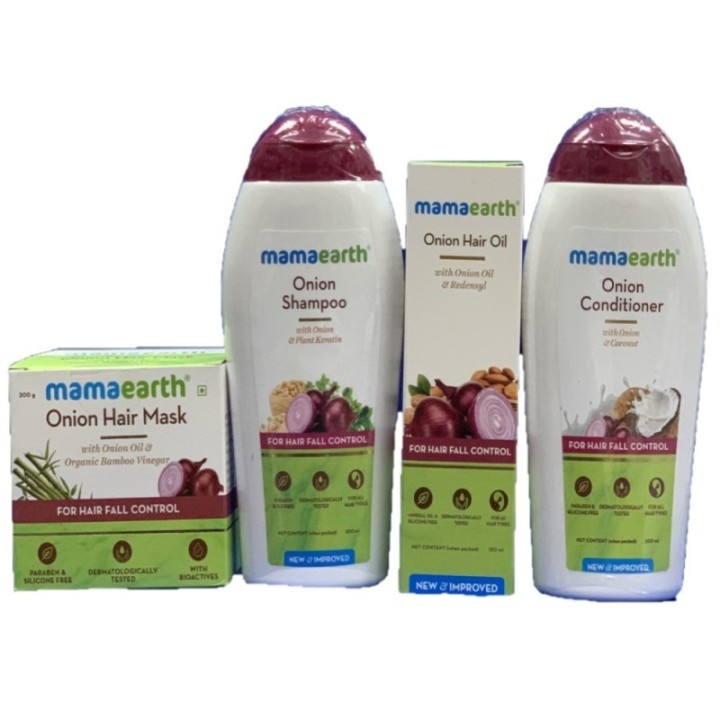 Mamaearth Anti-Hair Fall Kit: Onion Shampoo & Conditioner ( Each)